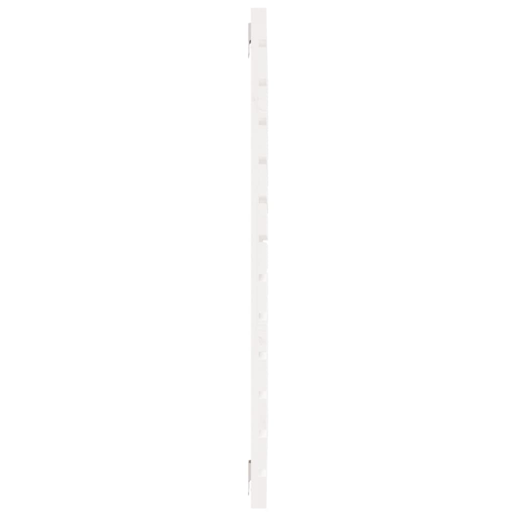 Tăblie de pat pentru perete, alb, 96x3x91,5 cm, lemn masiv pin - Lando