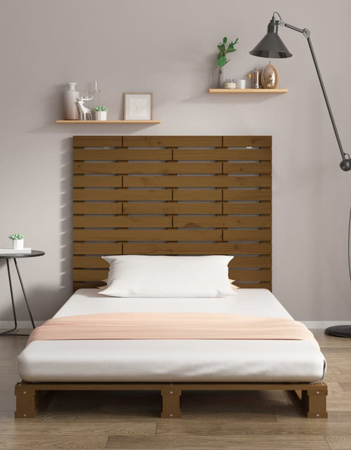 Încărcați imaginea în vizualizatorul Galerie, Tăblie de pat pentru perete, maro miere, 96x3x91,5 cm, lemn pin - Lando
