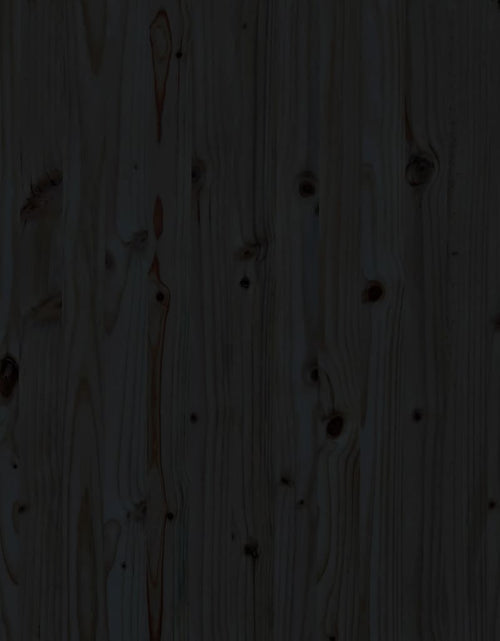 Încărcați imaginea în vizualizatorul Galerie, Tăblie de pat pentru perete, negru, 96x3x91,5 cm lemn masiv pin - Lando
