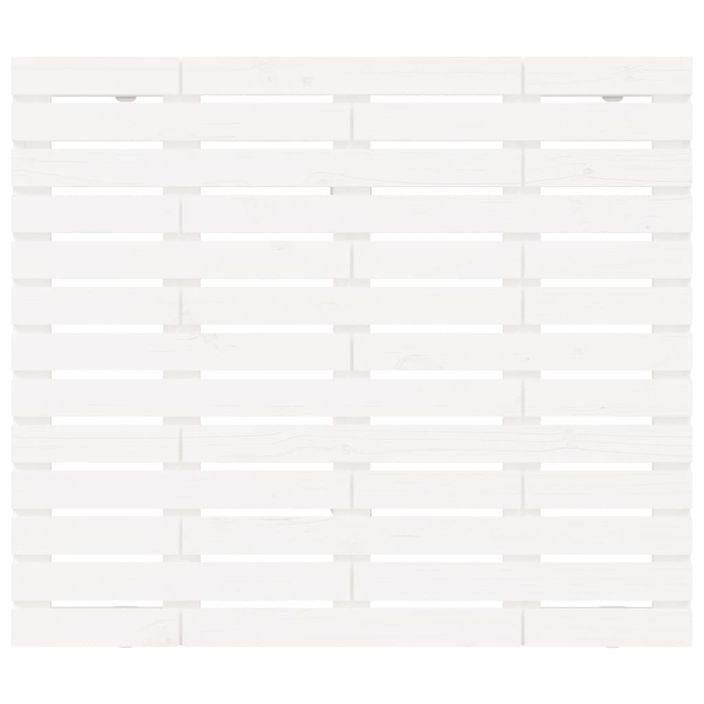 Tăblie de pat pentru perete, alb, 126x3x91,5 cm, lemn masiv pin - Lando