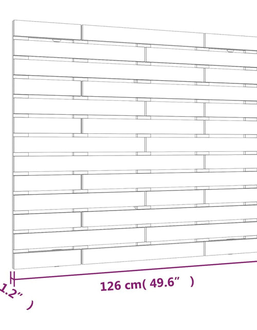 Încărcați imaginea în vizualizatorul Galerie, Tăblie de pat pentru perete, gri, 126x3x91,5 cm, lemn masiv pin - Lando
