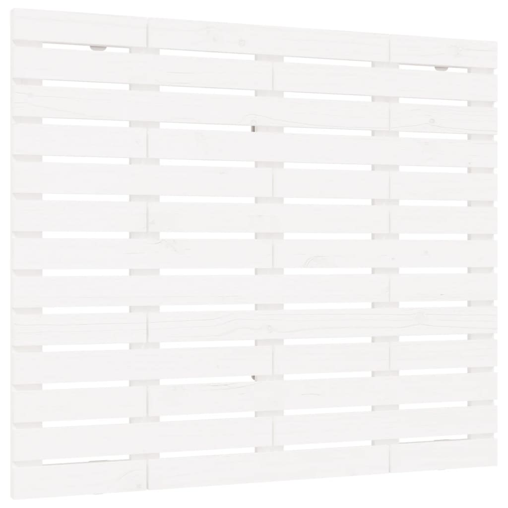 Tăblie de pat pentru perete, alb, 146x3x91,5 cm, lemn masiv pin - Lando