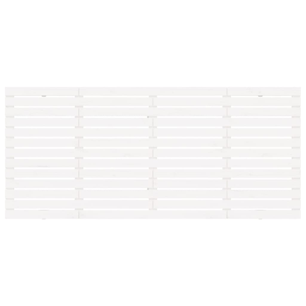 Tăblie de pat pentru perete, alb, 156x3x91,5 cm, lemn masiv pin - Lando