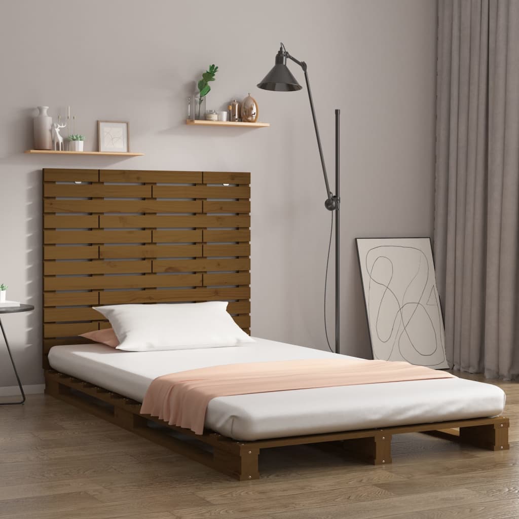 Tăblie de pat pentru perete, maro miere, 141x3x91,5 cm lemn pin - Lando