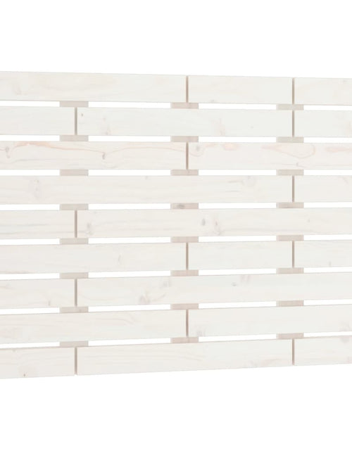 Încărcați imaginea în vizualizatorul Galerie, Tăblie de pat pentru perete, alb, 106x3x80 cm, lemn masiv pin - Lando
