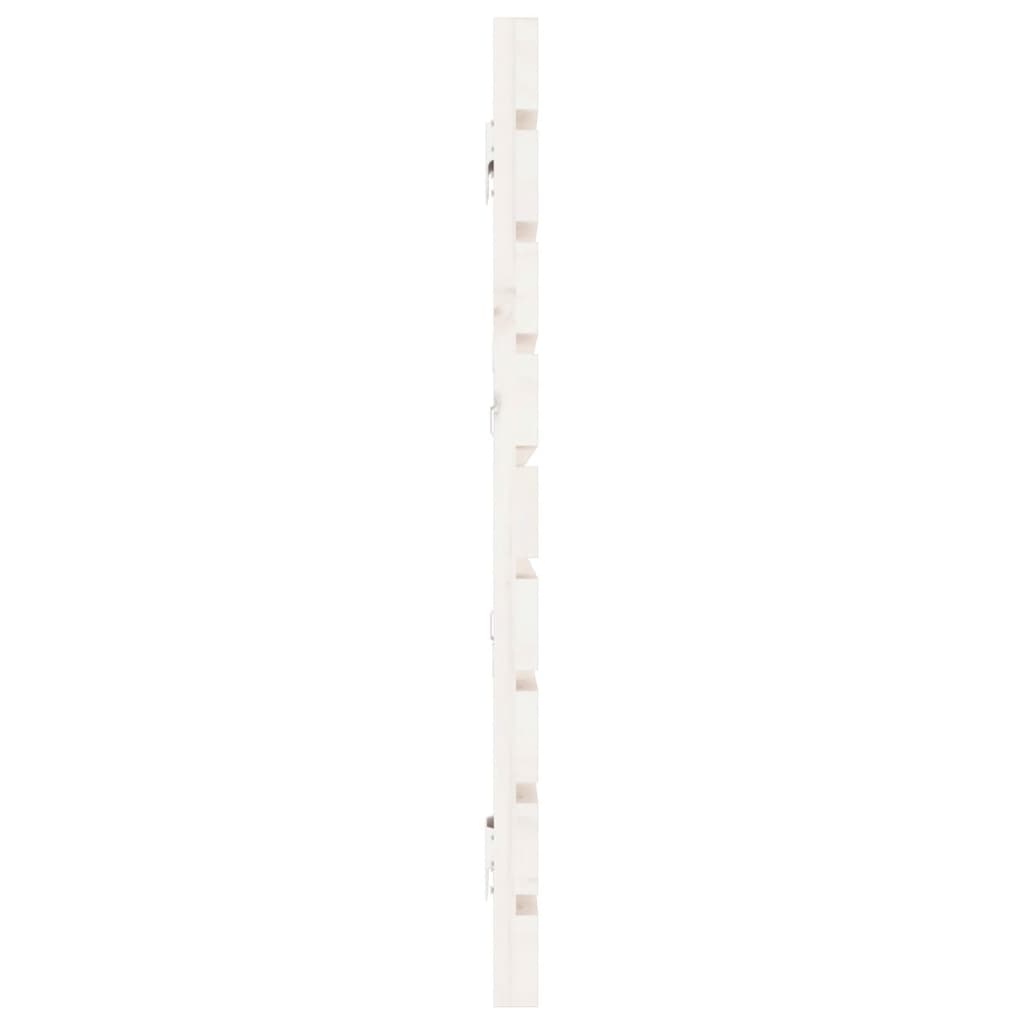 Tăblie de pat pentru perete, alb, 206x3x63 cm, lemn masiv pin - Lando