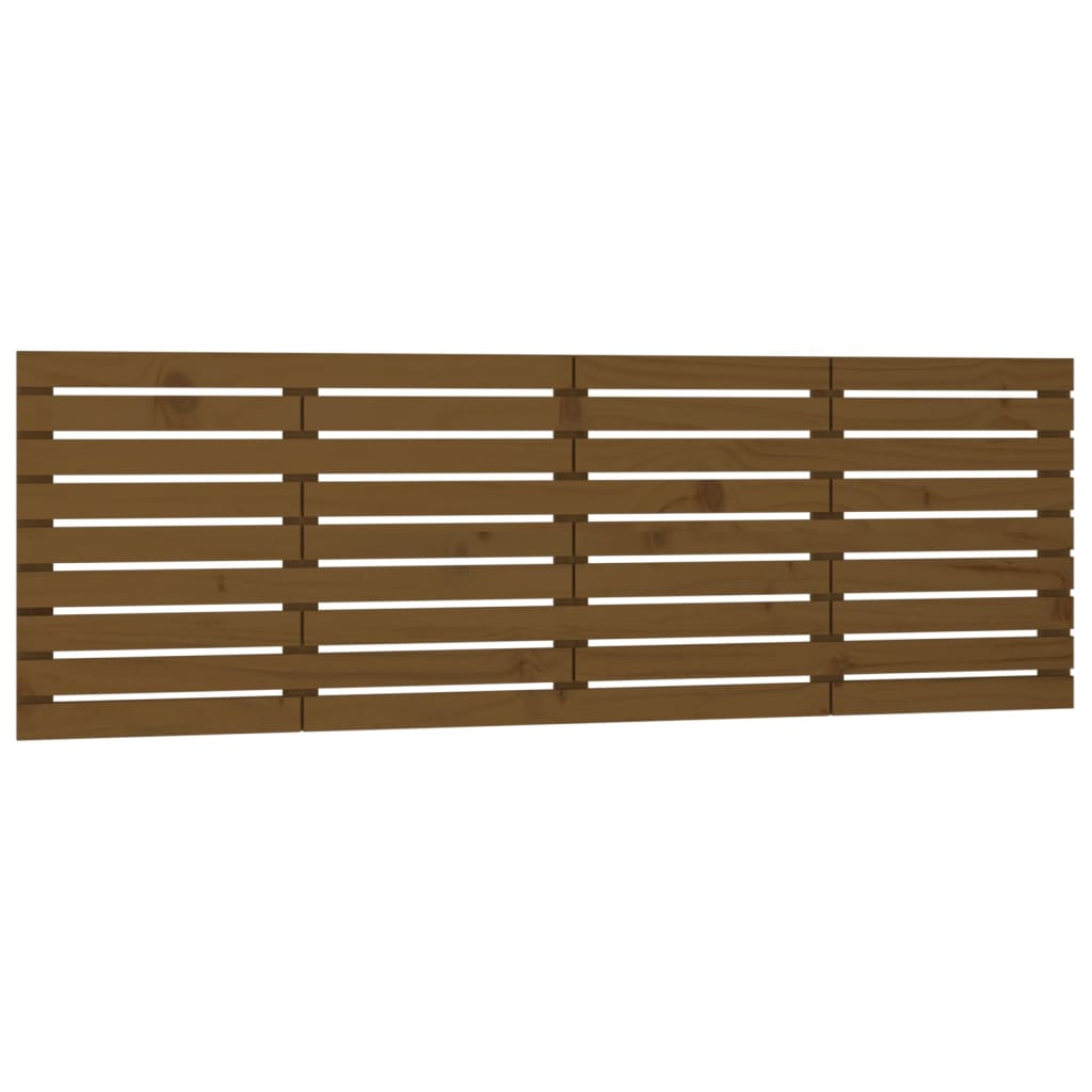 Tăblie de pat pentru perete, maro miere, 206x3x63 cm, lemn pin - Lando