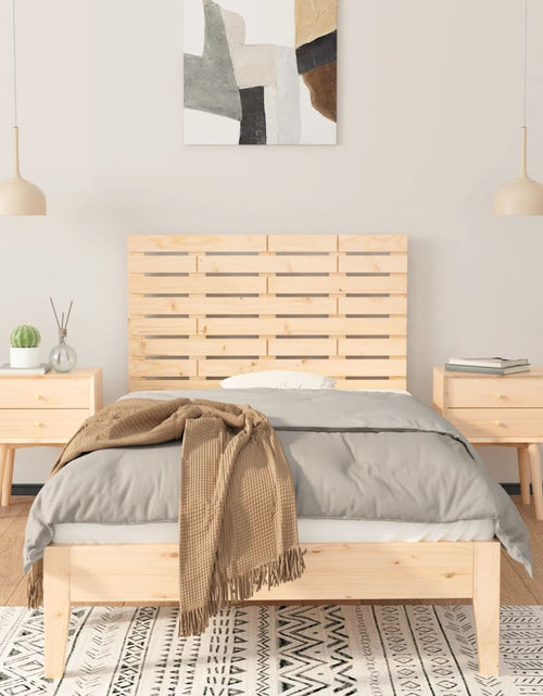 Încărcați imaginea în vizualizatorul Galerie, Tăblie de pat pentru perete, 96x3x63 cm, lemn masiv de pin - Lando
