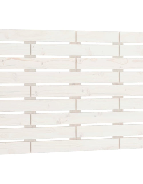Încărcați imaginea în vizualizatorul Galerie, Tăblie de pat pentru perete, alb, 96x3x63 cm, lemn masiv pin - Lando
