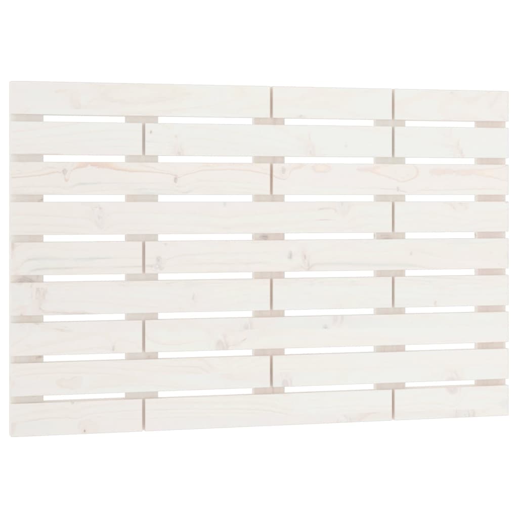 Tăblie de pat pentru perete, alb, 96x3x63 cm, lemn masiv pin - Lando