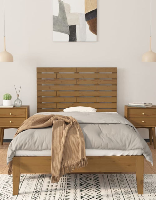 Загрузите изображение в средство просмотра галереи, Tăblie de pat pentru perete, maro miere, 96x3x63 cm, lemn pin - Lando
