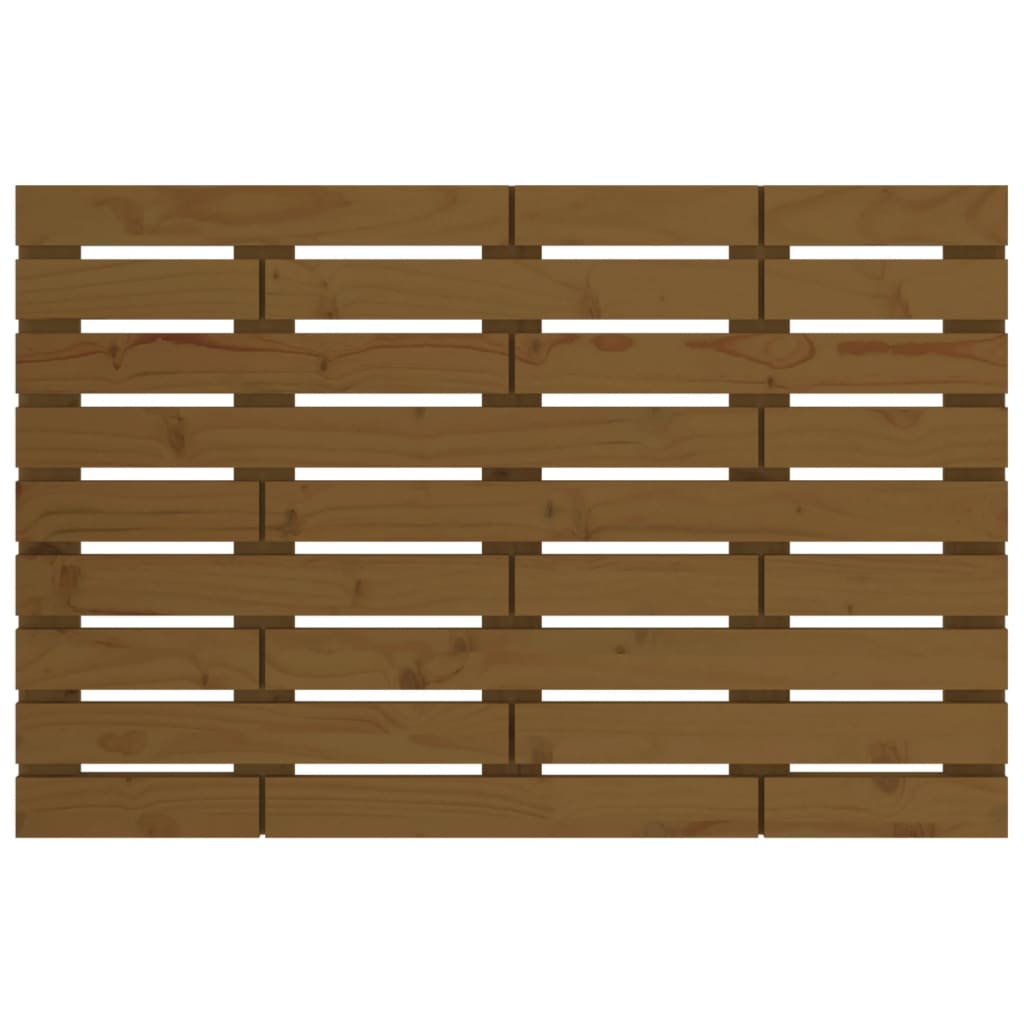 Tăblie de pat pentru perete, maro miere, 96x3x63 cm, lemn pin - Lando