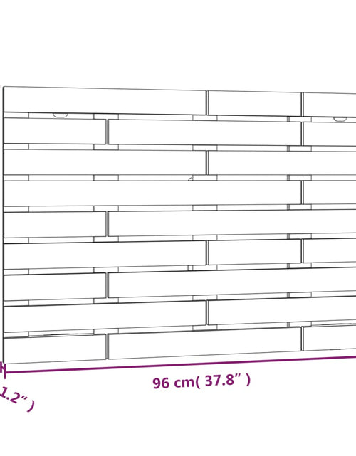 Загрузите изображение в средство просмотра галереи, Tăblie de pat pentru perete, maro miere, 96x3x63 cm, lemn pin - Lando
