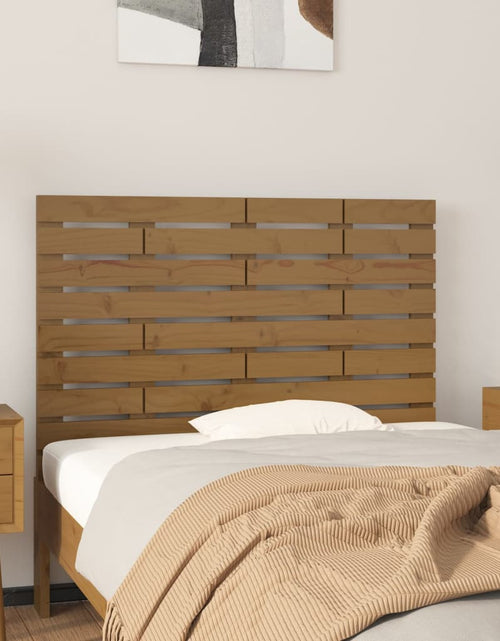 Загрузите изображение в средство просмотра галереи, Tăblie de pat pentru perete, maro miere, 96x3x63 cm, lemn pin - Lando
