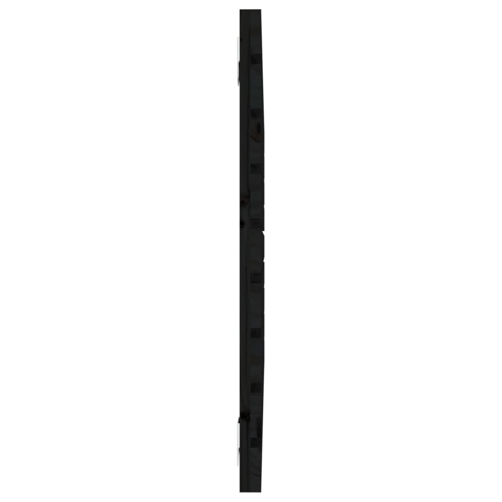 Tăblie de pat pentru perete, negru, 96x3x63 cm, lemn masiv pin - Lando