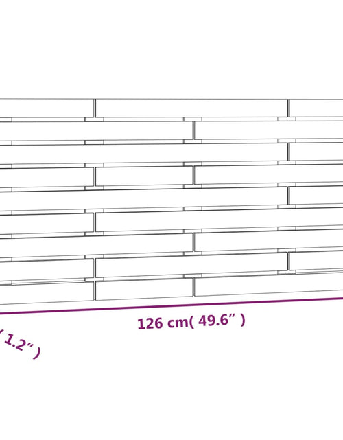 Încărcați imaginea în vizualizatorul Galerie, Tăblie de pat pentru perete, 126x3x63 cm, lemn masiv de pin - Lando
