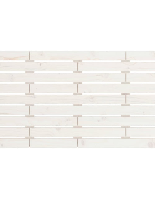 Загрузите изображение в средство просмотра галереи, Tăblie de pat pentru perete, alb, 126x3x63 cm, lemn masiv pin - Lando
