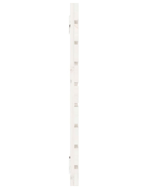 Încărcați imaginea în vizualizatorul Galerie, Tăblie de pat pentru perete, alb, 126x3x63 cm, lemn masiv pin - Lando
