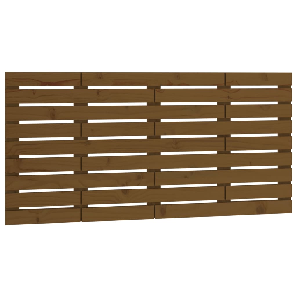 Tăblie de pat pentru perete, maro miere, 126x3x63 cm, lemn pin - Lando
