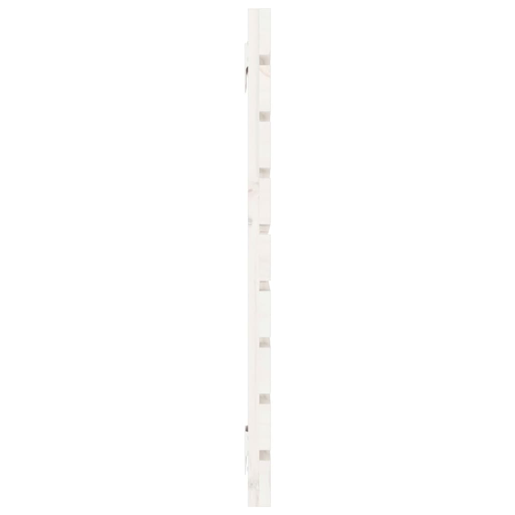 Tăblie de pat pentru perete, alb, 146x3x63 cm, lemn masiv pin - Lando