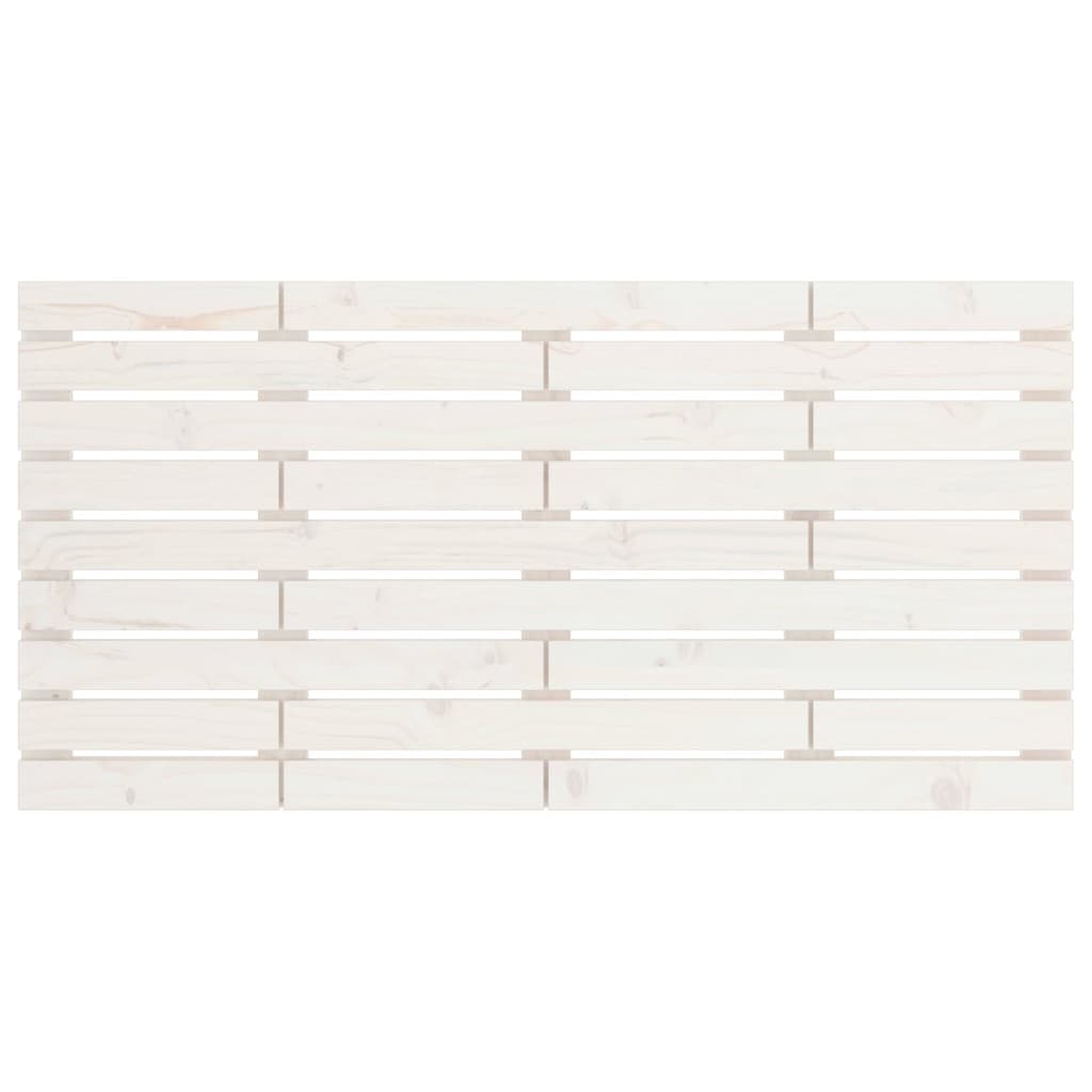 Tăblie de pat pentru perete, alb, 156x3x63 cm, lemn masiv pin - Lando