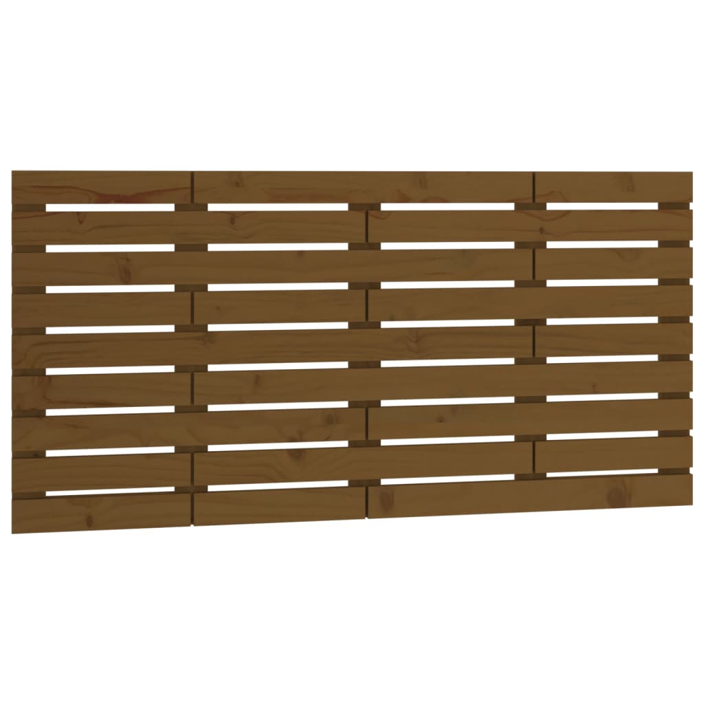Tăblie de pat pentru perete, maro miere, 156x3x63 cm, lemn pin - Lando