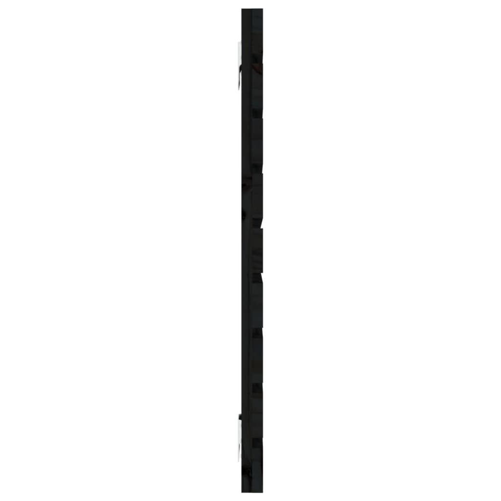 Tăblie de pat pentru perete, negru, 156x3x63 cm, lemn masiv pin - Lando
