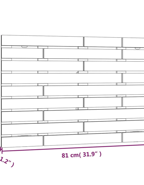 Încărcați imaginea în vizualizatorul Galerie, Tăblie de pat pentru perete, gri, 81x3x63 cm, lemn masiv pin - Lando
