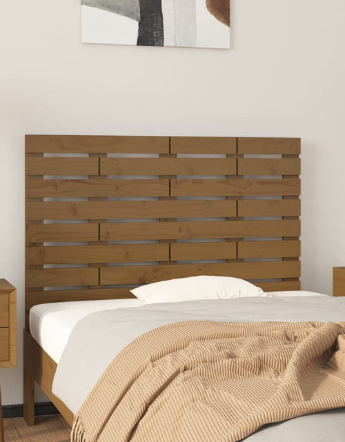Загрузите изображение в средство просмотра галереи, Tăblie de pat pentru perete, maro miere, 81x3x63 cm, lemn pin - Lando
