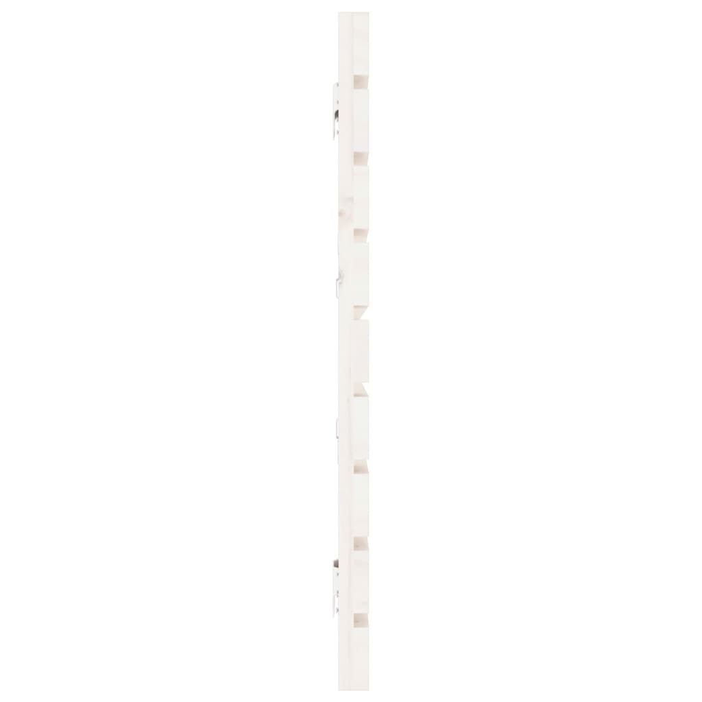 Tăblie de pat pentru perete, alb, 166x3x63 cm, lemn masiv pin - Lando