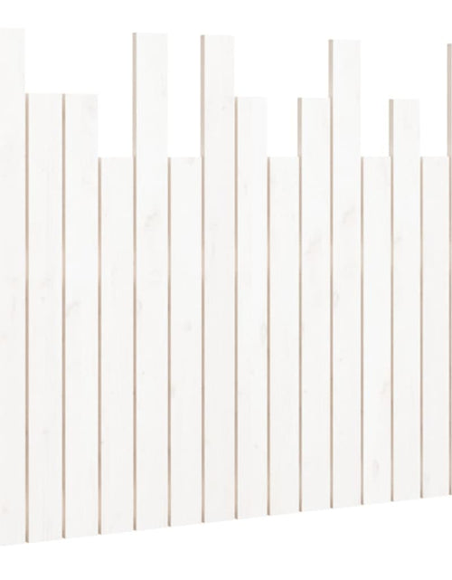 Загрузите изображение в средство просмотра галереи, Tăblie de pat pentru perete, alb, 108x3x80 cm, lemn masiv pin - Lando
