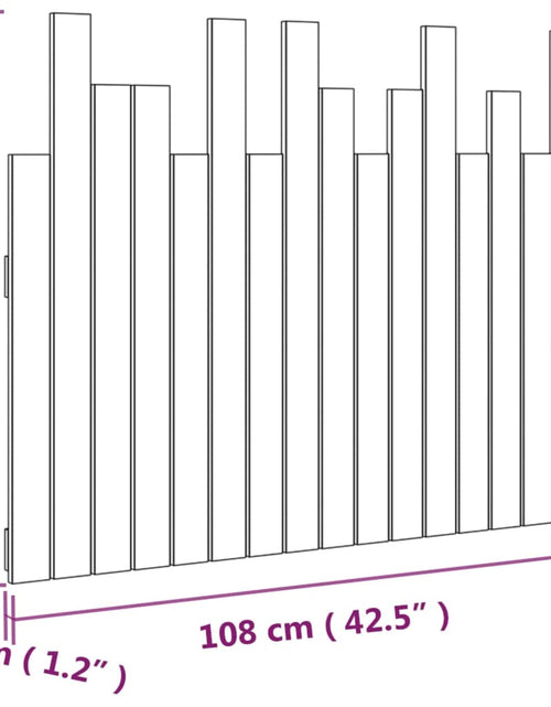 Загрузите изображение в средство просмотра галереи, Tăblie de pat pentru perete, alb, 108x3x80 cm, lemn masiv pin - Lando
