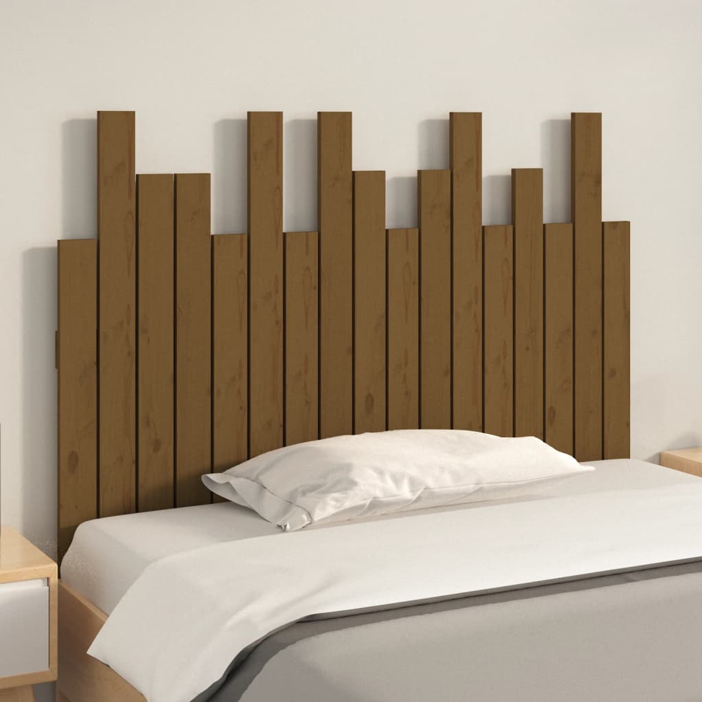 Tăblie de pat pentru perete, maro miere, 108x3x80 cm, lemn pin - Lando