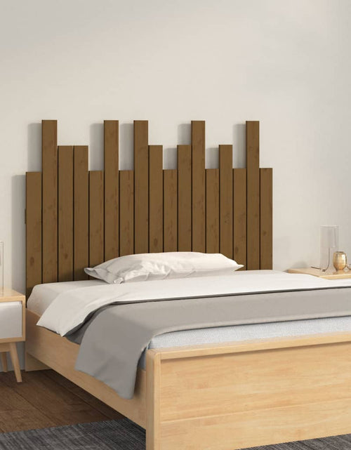 Загрузите изображение в средство просмотра галереи, Tăblie de pat pentru perete, maro miere, 108x3x80 cm, lemn pin - Lando
