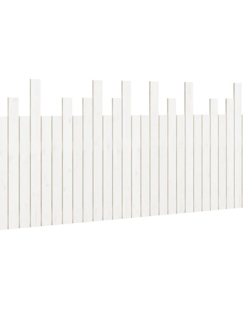 Загрузите изображение в средство просмотра галереи, Tăblie de pat pentru perete, alb, 204x3x80 cm, lemn masiv pin - Lando
