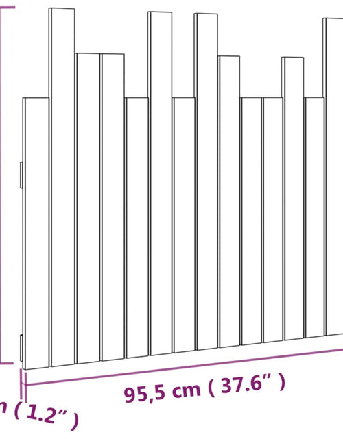 Загрузите изображение в средство просмотра галереи, Tăblie de pat pentru perete, 95,5x3x80 cm, lemn masiv de pin - Lando

