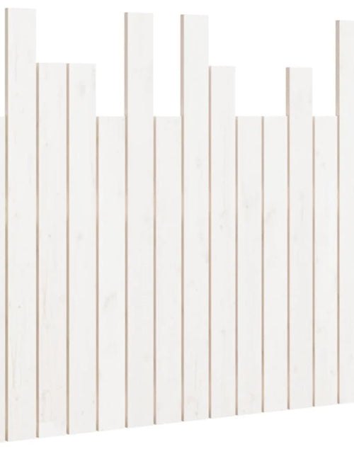 Загрузите изображение в средство просмотра галереи, Tăblie de pat pentru perete, alb, 95,5x3x80 cm, lemn masiv pin - Lando
