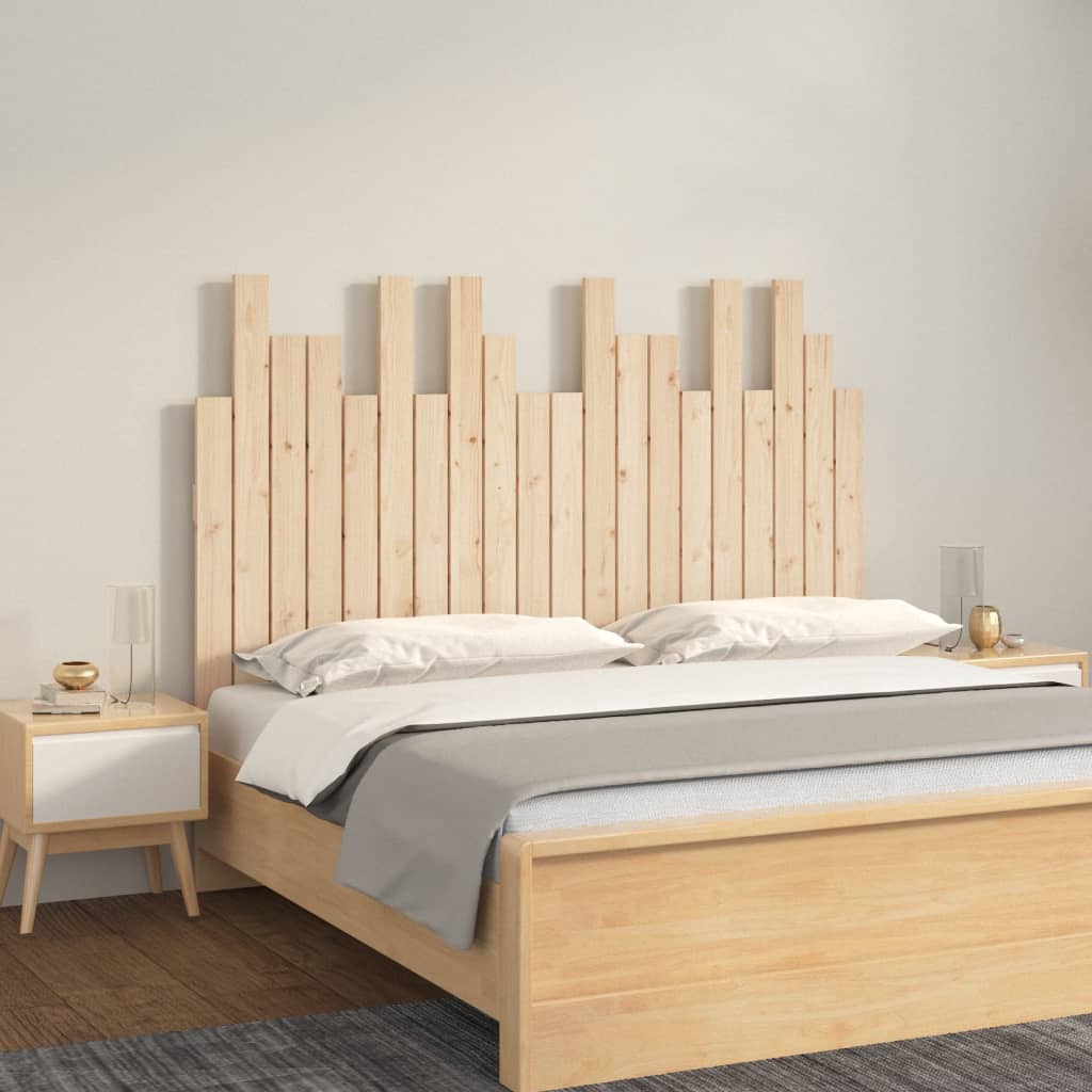 Tăblie de pat pentru perete, 127,5x3x80 cm, lemn masiv de pin - Lando