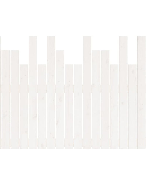 Загрузите изображение в средство просмотра галереи, Tăblie de pat pentru perete, alb, 127,5x3x80 cm, lemn masiv pin - Lando
