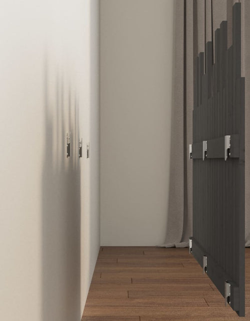 Încărcați imaginea în vizualizatorul Galerie, Tăblie de pat pentru perete, gri, 127,5x3x80 cm, lemn masiv pin - Lando

