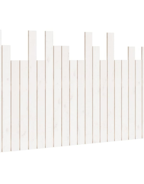 Încărcați imaginea în vizualizatorul Galerie, Tăblie de pat pentru perete, alb, 146,5x3x80 cm, lemn masiv pin - Lando
