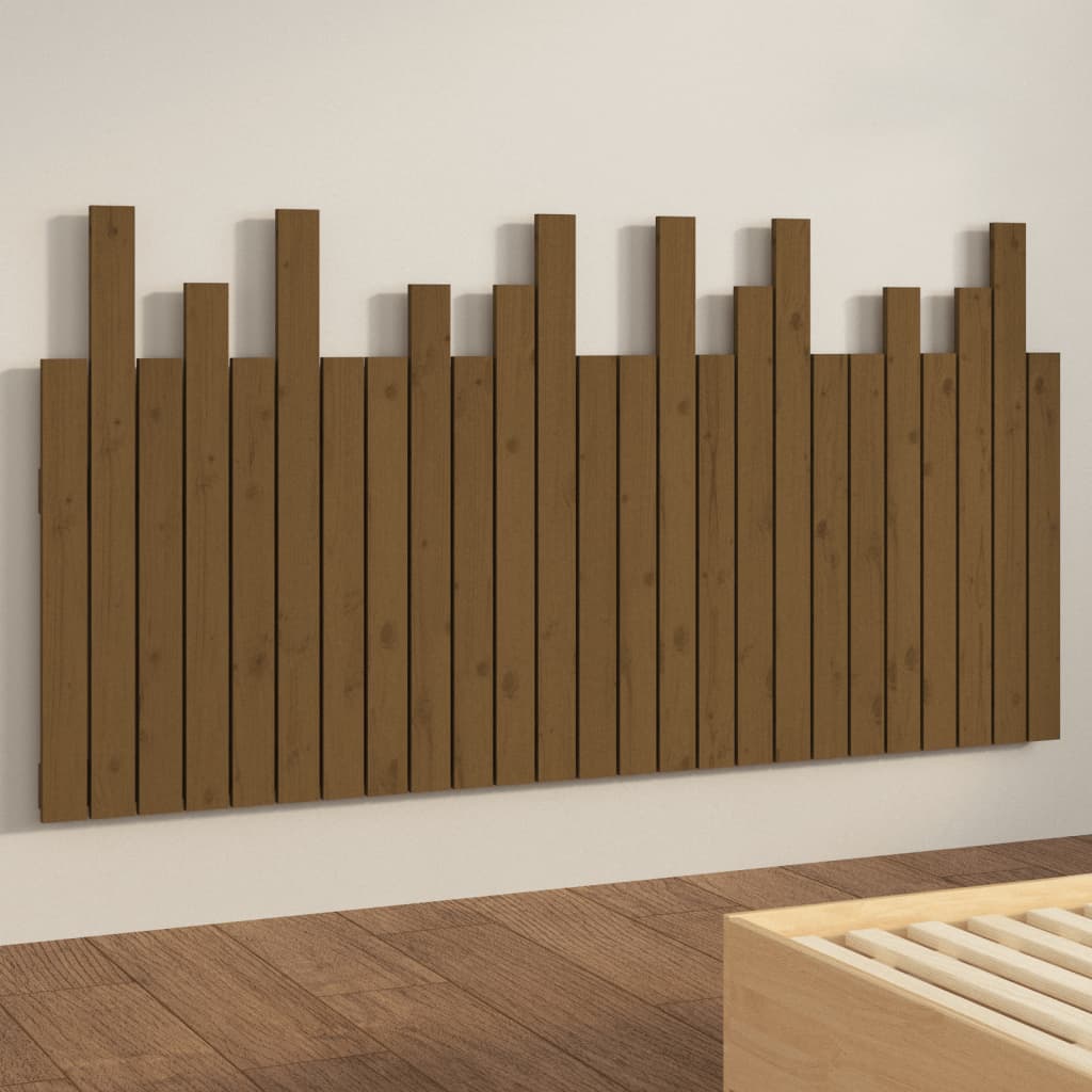 Tăblie de pat pentru perete, maro miere, 159,5x3x80 cm lemn pin - Lando