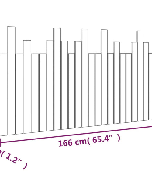 Încărcați imaginea în vizualizatorul Galerie, Tăblie de pat pentru perete, maro miere, 166x3x80 cm, lemn pin - Lando
