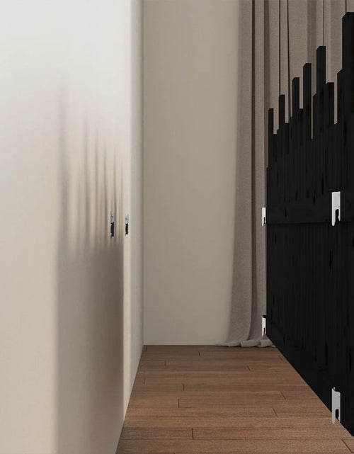 Загрузите изображение в средство просмотра галереи, Tăblie de pat pentru perete, negru, 185x3x80 cm, lemn masiv pin - Lando
