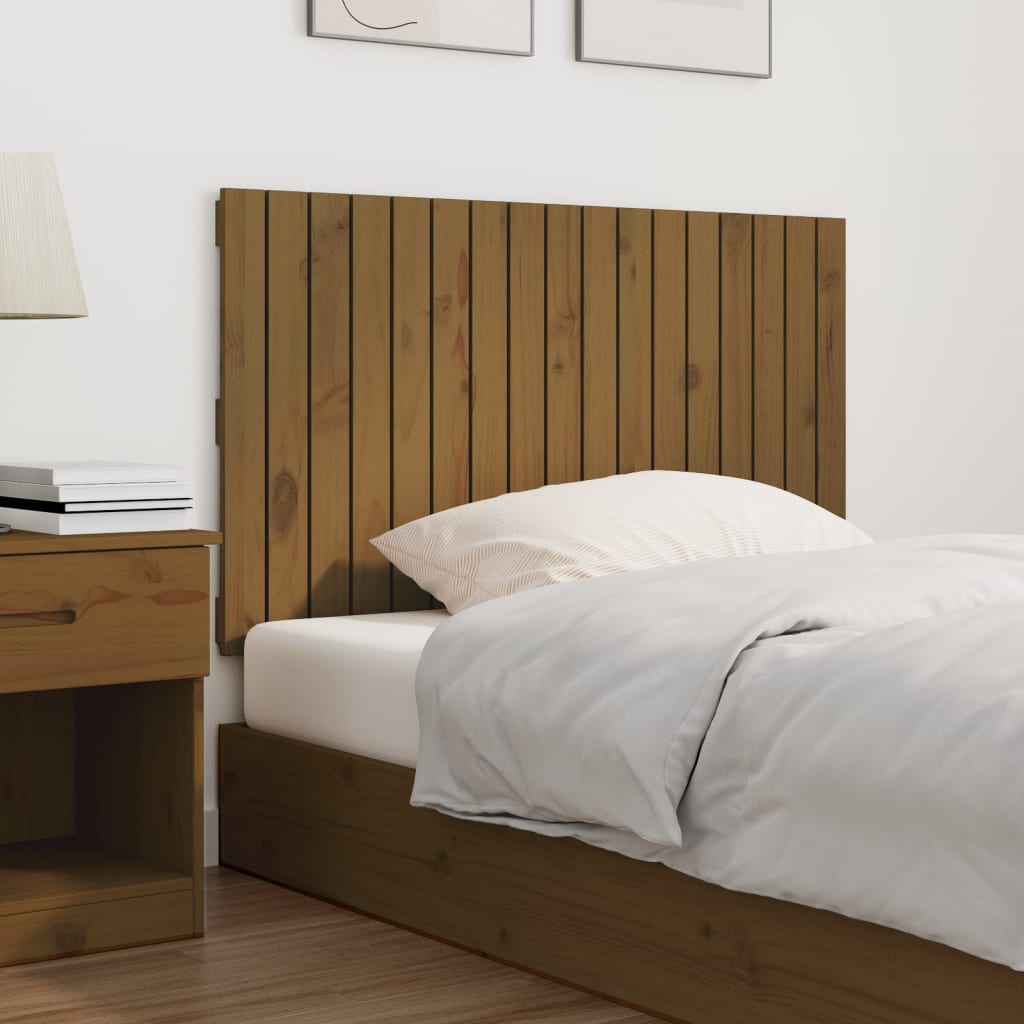 Tăblie de pat pentru perete, maro miere, 108x3x60 cm - Lando