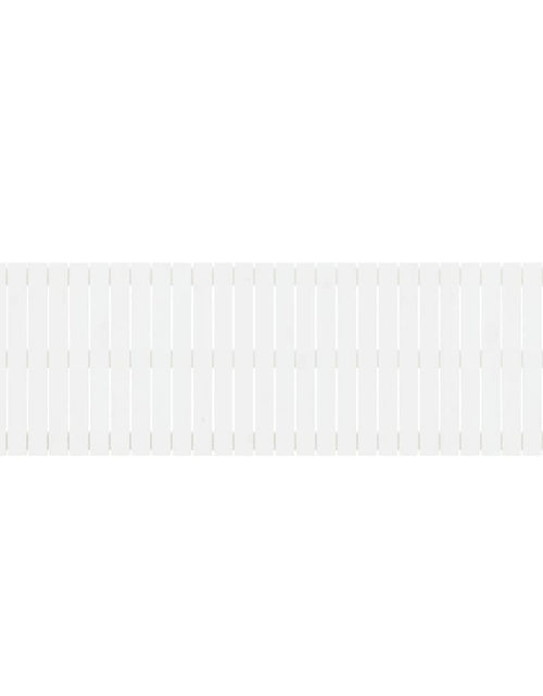 Загрузите изображение в средство просмотра галереи, Tăblie de pat pentru perete, alb, 204x3x60 cm, lemn masiv pin - Lando
