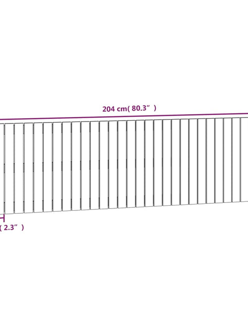 Încărcați imaginea în vizualizatorul Galerie, Tăblie de pat pentru perete, alb, 204x3x60 cm, lemn masiv pin - Lando
