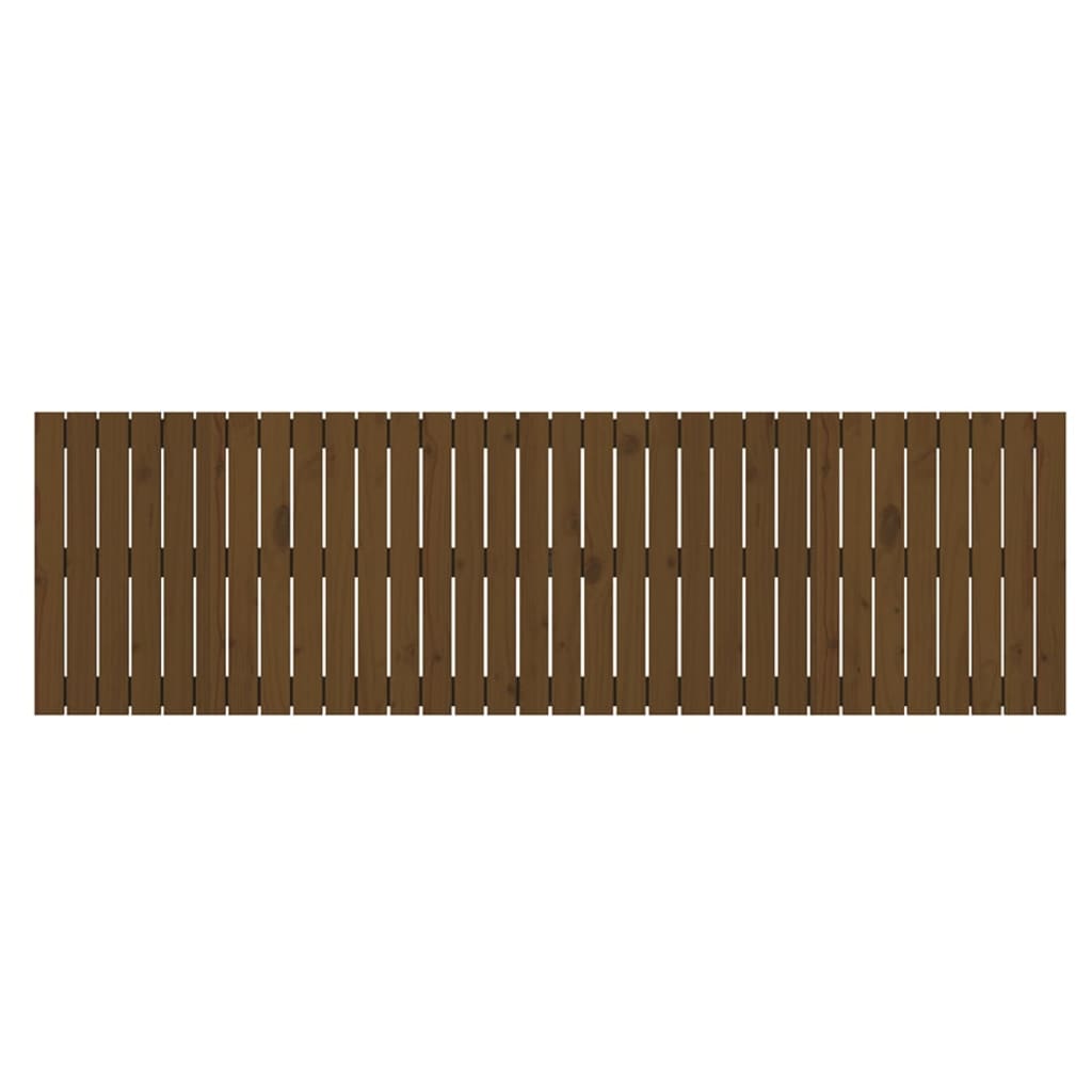 Tăblie de pat pentru perete, maro miere, 204x3x60 cm - Lando