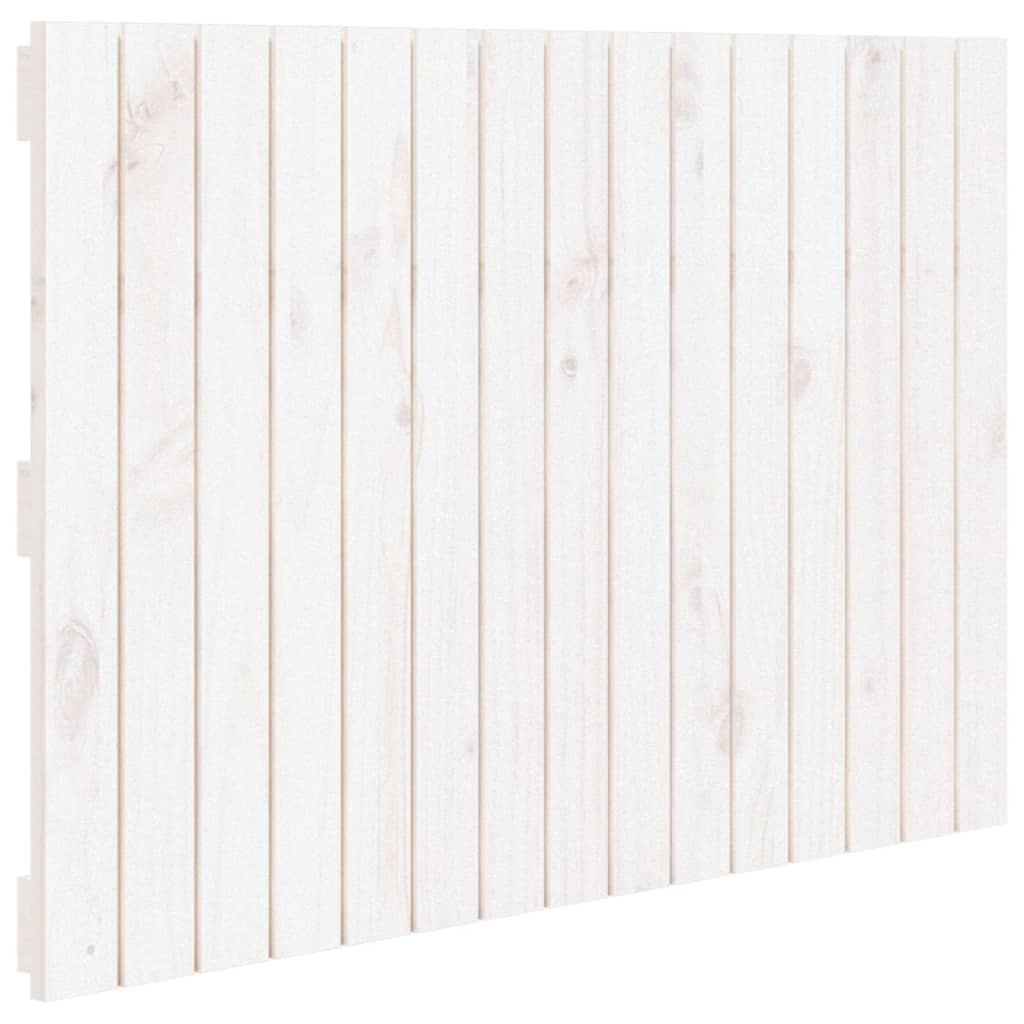 Tăblie de pat pentru perete, alb, 95,5x3x60 cm, lemn masiv pin - Lando