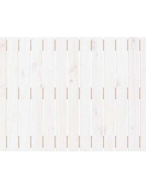 Încărcați imaginea în vizualizatorul Galerie, Tăblie de pat pentru perete, alb, 95,5x3x60 cm, lemn masiv pin - Lando
